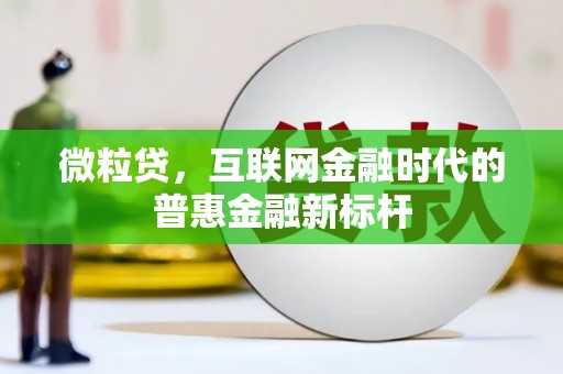江孜微粒贷，互联网金融时代的普惠金融新标杆