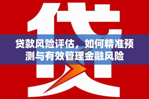 江孜贷款风险评估，如何精准预测与有效管理金融风险