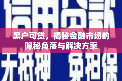 江孜黑户可贷，揭秘金融市场的隐秘角落与解决方案