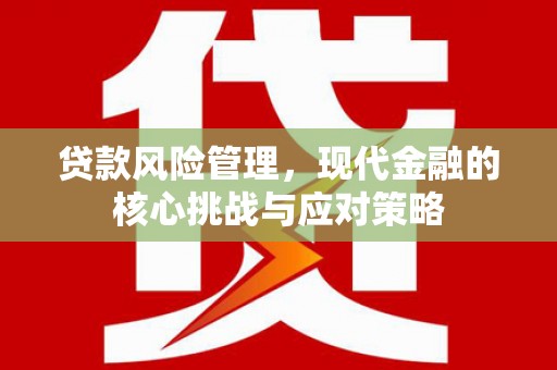 江孜贷款风险管理，现代金融的核心挑战与应对策略