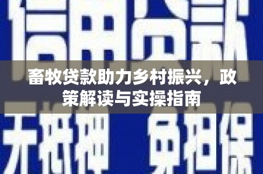 江孜畜牧贷款助力乡村振兴，政策解读与实操指南