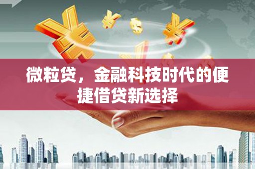 江孜微粒贷，金融科技时代的便捷借贷新选择